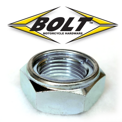 18MM Honda style locking rear axle nut. Replaces 90305-MCC-00, 90305-KZ4-891, 90305-MB4-003