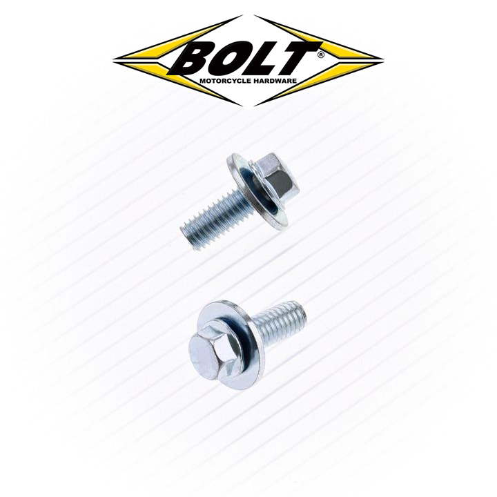 M6 8mm Hex Flange Bolts with Washer – Bolt Motorcycle Hardware