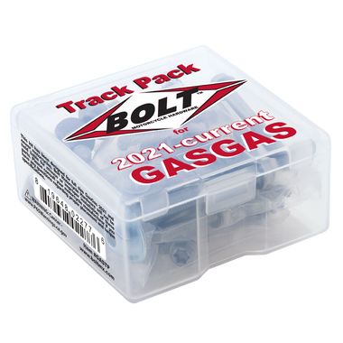 This Bolt kit includes replacements for the following Gas Gas part numbers: 0025080306, 0025080256, 0035080206S, 0035080156S, 0025050166, 0025060306, 0025060256, 0025060206, 0025060166, 0025060126, 59001092050, 0024060123, 83008000015, 59009062013, 0017060206, 0017060205, 0014050123, 77304066150, 77304066050, 0025060506, 0019080206S, 0019080206, 0023060123, 0024060136, 79003003000 Our fasteners are the same spec bolts as the factory.
