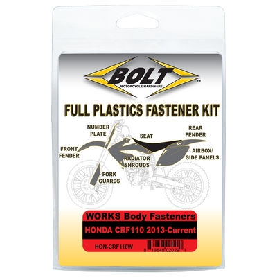 This Bolt kit includes replacements for the following Honda part numbers: 96001-06020-00, 96001-06020-07, 90020-GHB-660, 90021-GHB-660, 90022-MKE-A00, 96001-06016-00, 96001-06016-07, 90020-GHB-640, 90021-MKE-A00, 44125-MN5-000, 90653-HC4-900, 96001-06014-00, 96001-06014-07, 90020-GHB-630, 90021-GHB-630, 90104-MEN-A60, 96001-06025-00, 96001-06025-07, 90020-GHB-680, 90021-GHB-680, 90109-MEN-A70 Our fasteners are the same spec bolts as the factory.