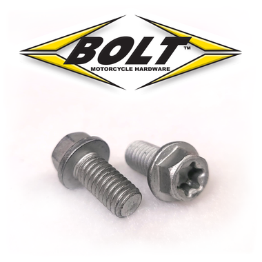 KTM, Husqvarna and Gas Gas M6X12 flange bolt. 8mm hex with TORX head. Replaces 0025060126