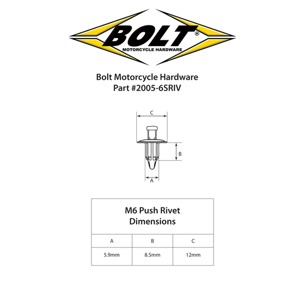 Plastic Nylon Rivets – Bolt Motorcycle Hardware