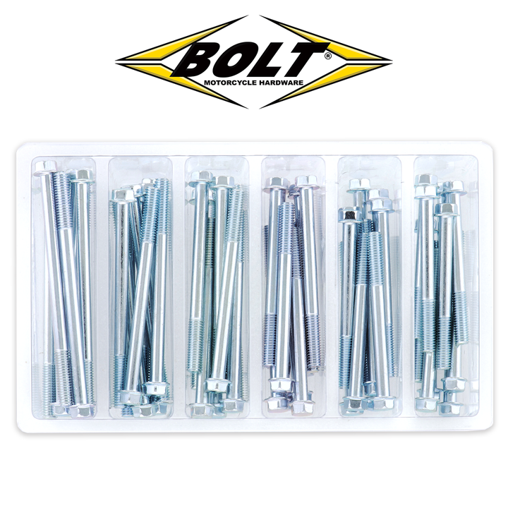 VKKM M6 & M8 Hex Cap Flange Bolt Assortment Kit - Stainless Steel & Black Oxide Screws, Nuts, Washers