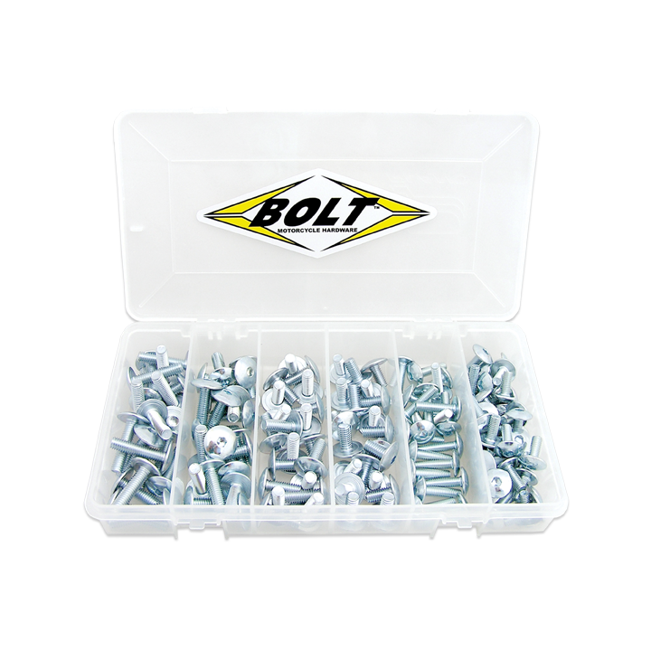 Bolt Kit Di Fissaggio Moto In Alluminio: Bulloneria Factory Style Per Carrozzeria Kawasaki KX/KX-F - 2
